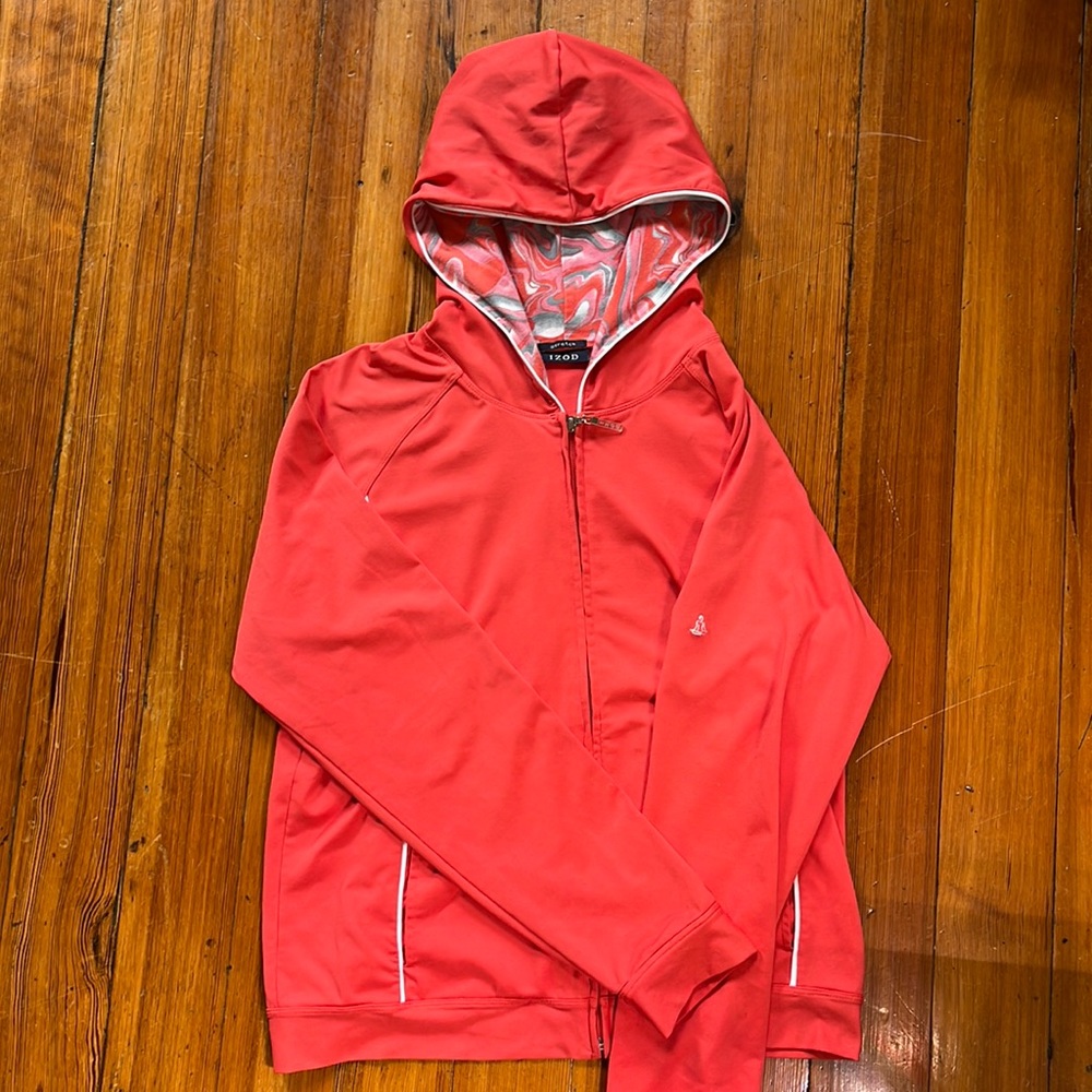 Izod bright red / salmon sport / athletic jacket
